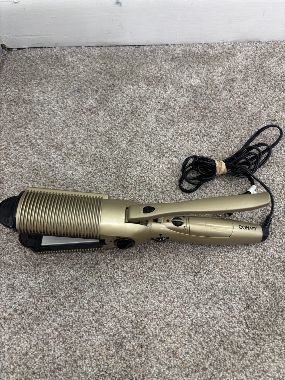 Conair straightener wet hair dry hair gold